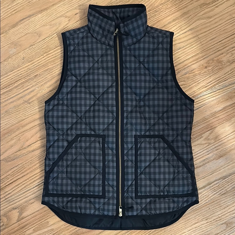 J. Crew Black Checkered Vest